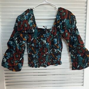 Off Shoulder Floral Women's Top - Multicolor